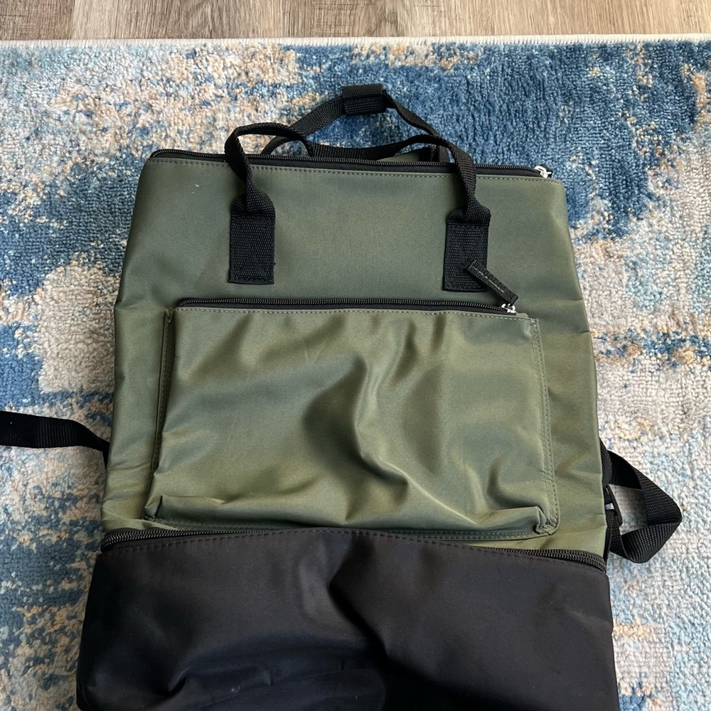 DSW Olive Green and Black Men's Backpack